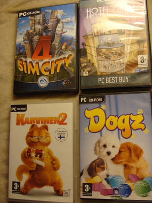 4 Pc peliä lapselle Karvinen SIMCITY 4  DOGZ