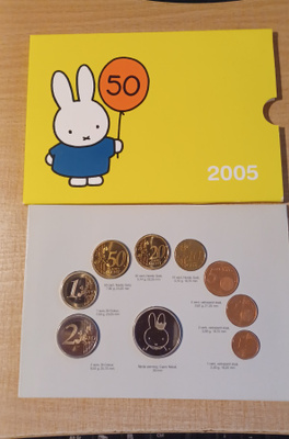 Eurorahasarja 2005 Hollanti 1c -2€ + Ku/Ni-jetoni