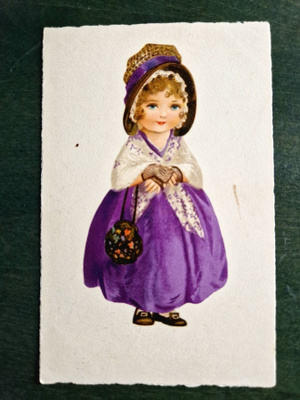 Pikku Lady Vintage postikortti 1930-40.Ellen Clapsaddle