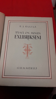 Exliblis teos 1940-luvulta