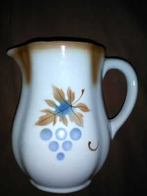 Arabia vanha 1932-49 sininen RYPÄLE maitokannu 12,5 cm