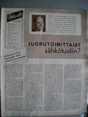 Uutisaitta Nro 10/1957 (9.11)