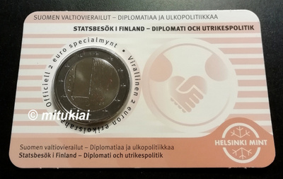Suomi 2 euro 2025 juhlaraha Diplomatia COINCARD (fi)