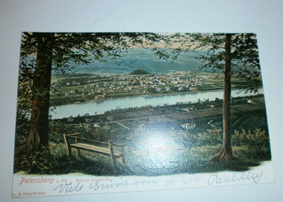 Petersberg, näkymä Reinille, p. 1908 Suomeen