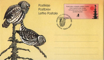 postikirje ** Lintu - erilaisia, myös maksimi- ja ehiökortti