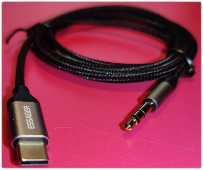 Essager USB C - 3,5mm äänikaapelisovitin uros-uros #29403