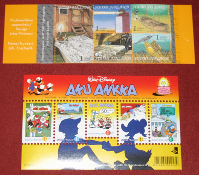 Ikimerkkejä 10 kpl, mm. Aku Ankka-vihko !