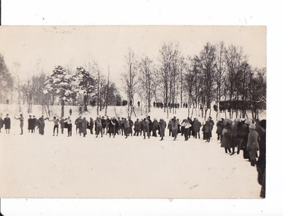 VANHA Valokuva Suojeluskunta Hiihto Kuopio 1920-l