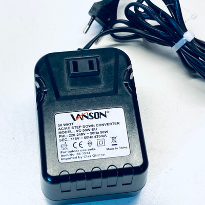 Välimuuntaja / konvertteri 230–110V / Suomi - USA