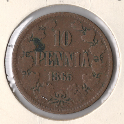 10 PENNIÄ 1865