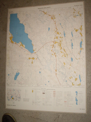 MAASELÄNLAHTI Topografinen kartta 72x54 Kuusamo Hossa Ruka