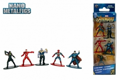 Nano Metalfigs MARVEL Avengers Infinity War 5-Pack B *UUSI*