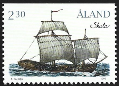 Åland 1995 ÅV3 Rahtipurjelaivat - Kuutti 2,30 mk ** LaPe 096