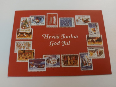 Postimerkin päivä kortti leimalla ( Hyvää Joulua )