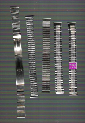 Kello, ranneke, Stainless Steel, 5 kpl.