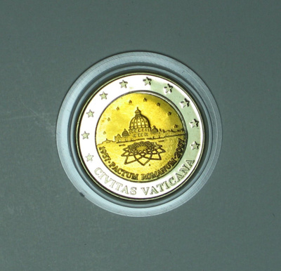 2007 VATIKAANI 2 euro Rooman Sopimus koe/ei virallinen raha