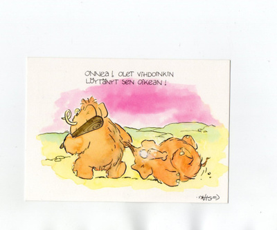 "ONNEA! OLET VIHDOINKIN LÖYTÄNYT SEN.." -KORTTI /J.Leendert