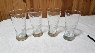4 x juomalasi vintage