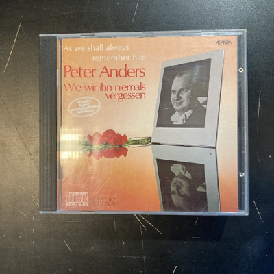 Peter Anders - Wie Wir Ihn Niemals Vergessen CD