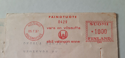 Kuva/firmaleima;vara on viisautta eikä vahingon enne,05.7.57