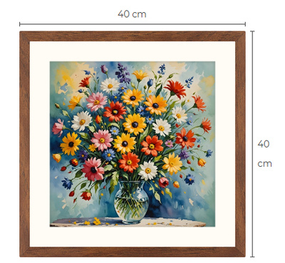 Uusi uniikki kukkataulu 40 cm x 40 cm