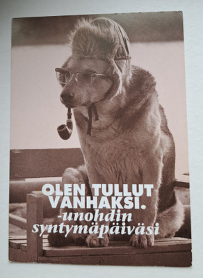 Koira polttaa piippua, uusi kortti