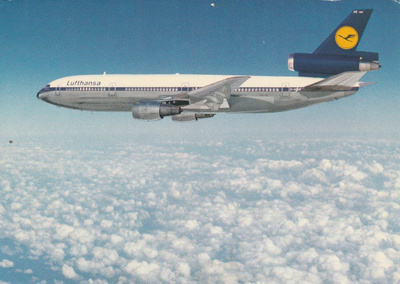 LENTOKONEKORTTI - McDONNELL DOUGLAS DC 10 LUFTHANSA