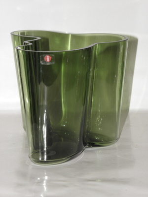 Iittala AALTO maljakko vihreä,,, korkeus 12 cm