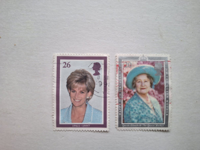 DIANA ja ELISABET Postimerkit