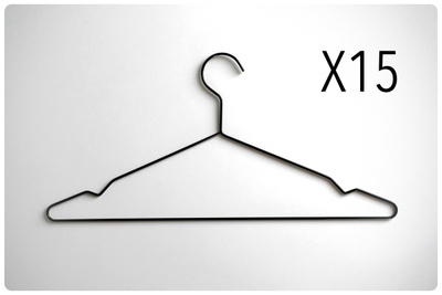 15 x HAY Hang -vaateripustin/henkari, musta