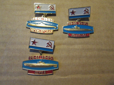 CCCP: kolme vintage II Maailmansota muistomitalia/pinssiä