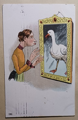 Katsooko leidi peiliin vai tauluun? vanha pk, p. 1909