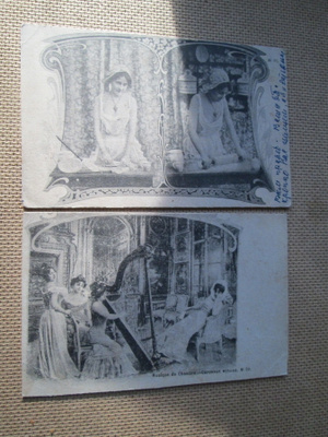 kaksi pahvivalokuvakorttia 1900-luku alku