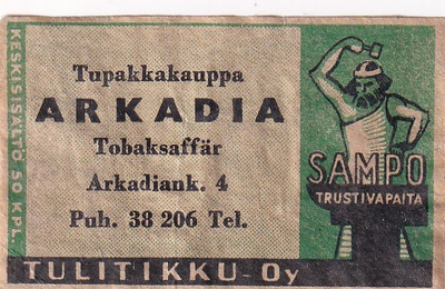 ARKADIA Tupakkakauppa. Arkadiank. 4    6/2
