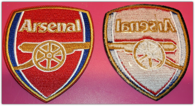 Valioliiga - Brodeerattu Arsenal -kangasmerkki #31196