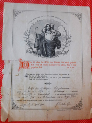 Dokumentti todistus Jeesus Kristus RIPPI v. 1908