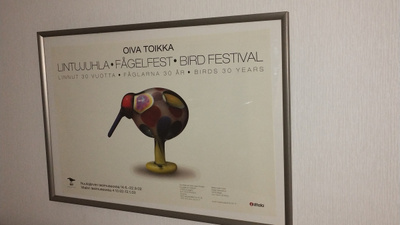 Oiva Toikka  NÄYTTELYJULISTE  Jalokivi Jeweled kiwi  65x95cm