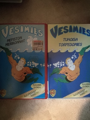 VHS videokasetti Vesimies 2 eri osaa. 2 kpl