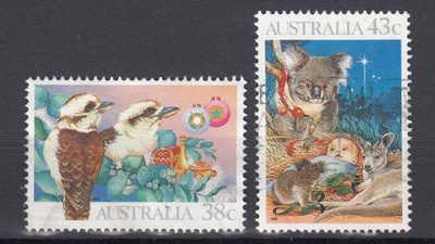 Australia 1990 MI 1230 ja 1231 Christmas