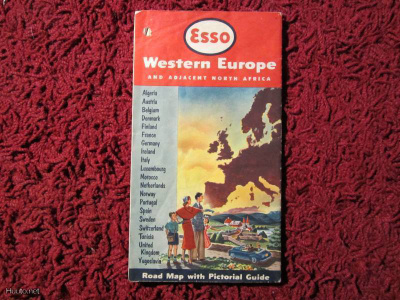 Esso Kartta Länsi-Eurooppa  ennen 1954