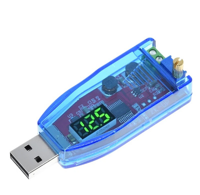 USB DC-DC muunnin 5V-24V LED-näytöllä