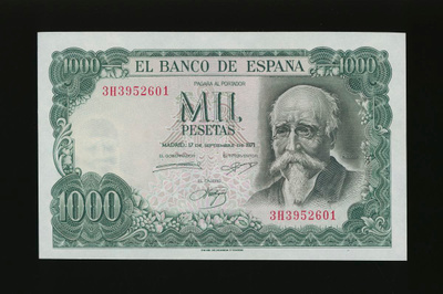 Espanja 1000 Pesetas 1971, P154 aUNC