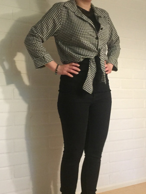 London musta/valkoinen ruudullinen paita/bolero M