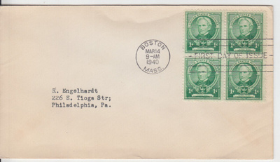 USA FDC 1940 famous educators