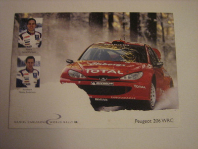 Peugeot rallikortti 12 A: Peugeot 206 WRC / Daniel Carlsson