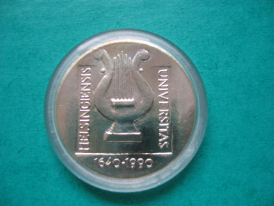 100 mk hopea juhlaraha Helsingin Yliopisto - 1990