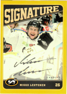 2013-14 Cardset MIKKO LEHTONEN Kärpät signature nimmari