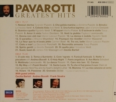 LUCIANO PAVAROTTI: Greatest hits (2-CD), ks. esittely