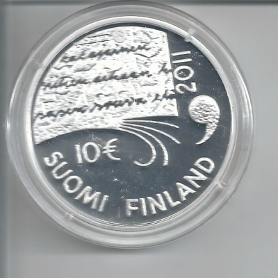 2011 10 € Juhani Aho 925 hopeaa 25,5 g
