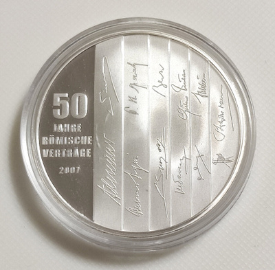 Saksa 2007 Rooman sopimus, hopeoitu muistomitali